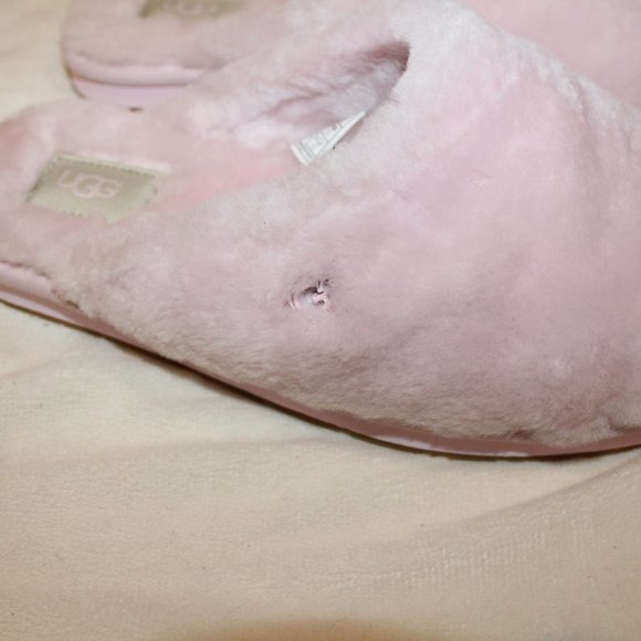 NIB UGG ANNIA WOMEN'S SHEARLING SLIP ON SLIPPERS PINK - Picture 4 of 7